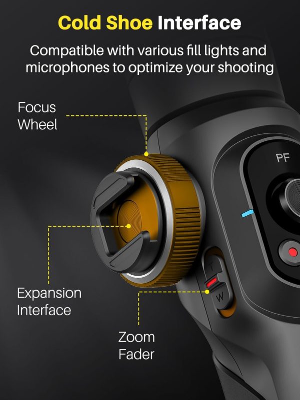 Professional Gimbal Stabilizer for Smartphone,Built-in 18CM Extension Rod - Image 6