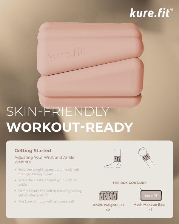 Wrist Weights | Ankle Weights for Women – 1LB Each | Weighted Bracelet for - Image 8