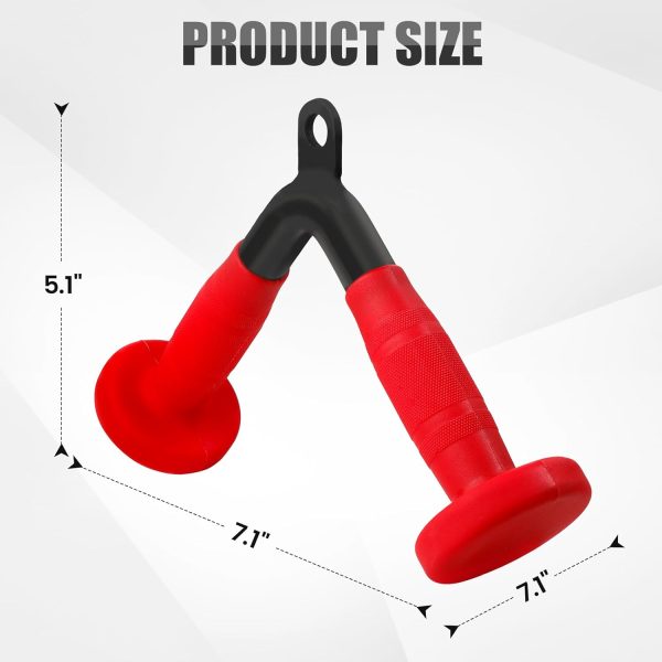 V-shaped Bar Straight Rotating Bar Curl LAT Pull Down Bar D Handle Double D - Image 2