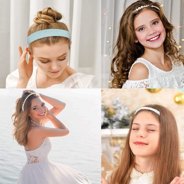 Fashion Headbands Set - Pearl Hairband, Non-slip Hair Accessories for Women - Image 3