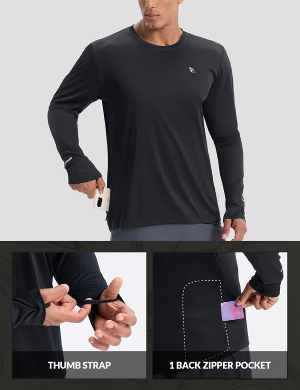 BALEAF Men's Mountain Bike Shirts Long Sleeve Cycling Jersey Zipper Pocket - Image 4