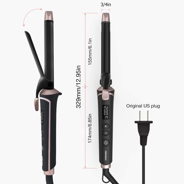 3/4 Inch Curling Irons for Hair with Ceramic Coatiing Barrel - Hair Curler - Image 5