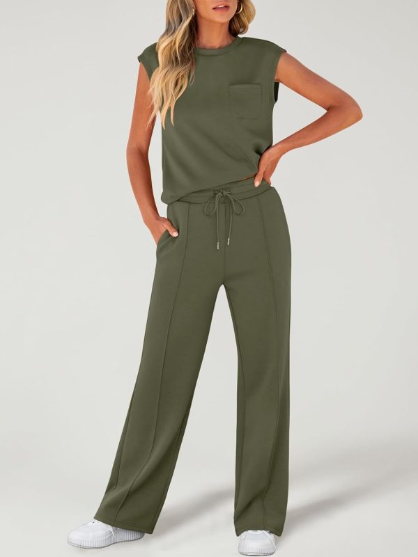 ANRABESS Women's Summer 2 Piece Outfits Casual Sleeveless Sweatsuits - Image 8