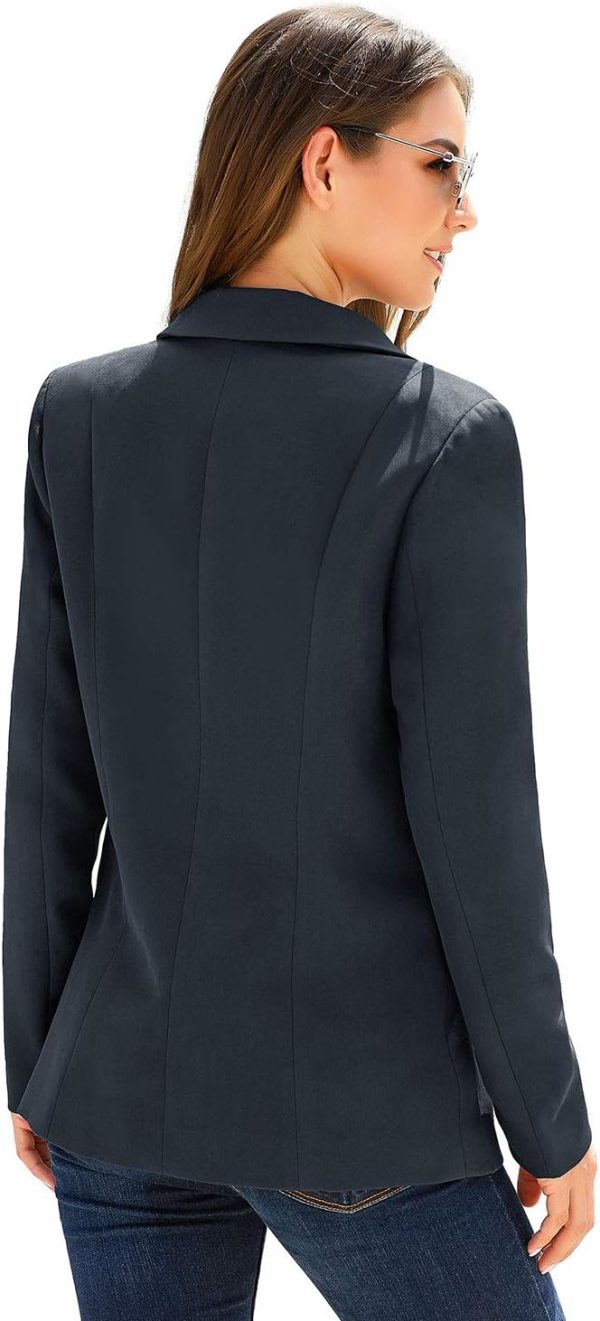 luvamia Women's Casual Long Sleeve Lapel Button Slim Work Office Blazer - Image 8