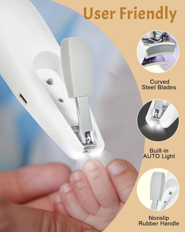 Lictin Baby Healthcare and Grooming Kit, 26 in 1 Rechargeable Nail Trimmer - Image 3