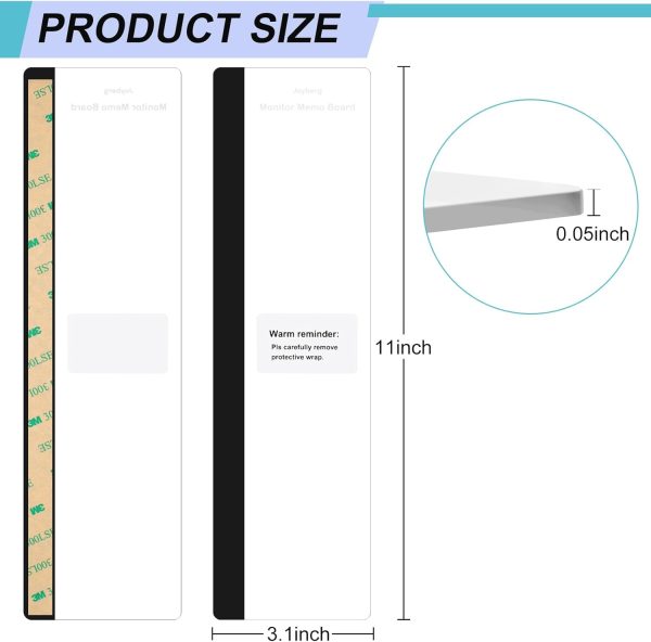 Joyberg 3PCS Monitor Memo Board, Memo Board for Computer Monitor, Easy to - Image 2