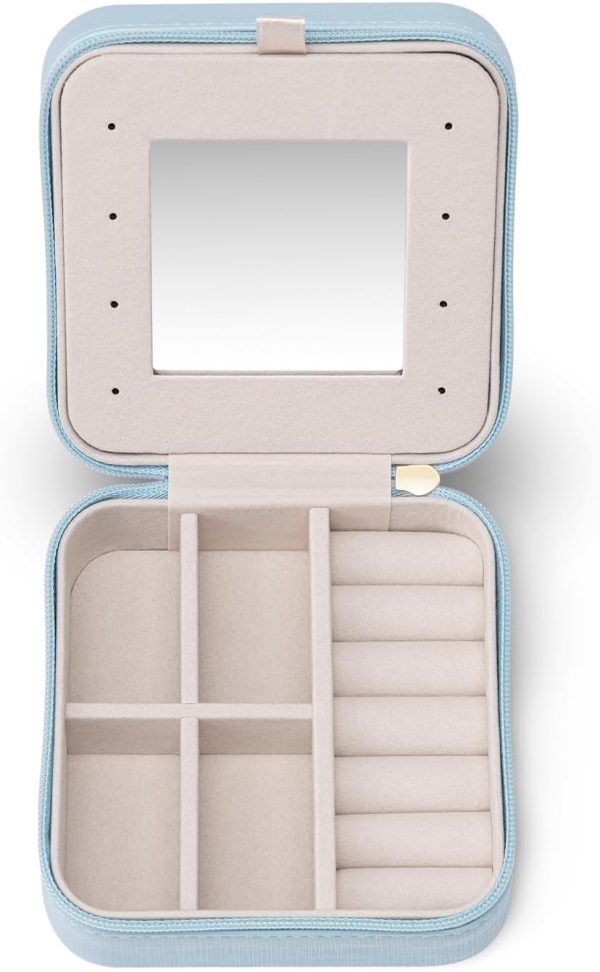 Vlando Small Travel Jewelry Box Organizer - Mirrored Jewelries Necklaces - Image 7