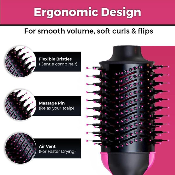 Blow Dryer Brush, 4 in 1 Styling Tools with ION Generator and Ceramic - Image 5