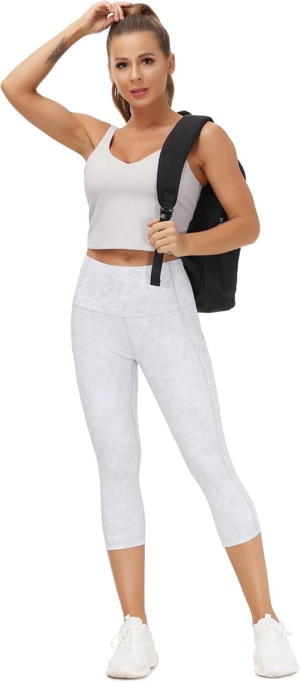 THE GYM PEOPLE Womens' Sports Bra Longline Wirefree Padded with Medium - Image 4