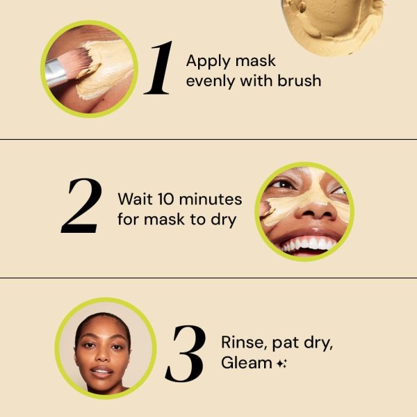 Gleamin Vitamin C Clay Mask for Dark Spots,10-Minutes Turmeric Clay Face - Image 7