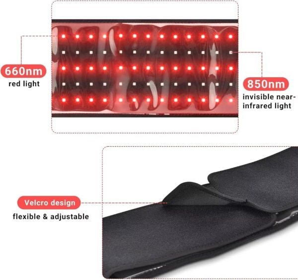 Red Light Therapy Belt with Vibration Massage and Pulse Function, Red Light - Image 5