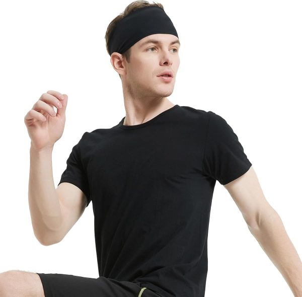 Running Headbands for Men（4 or 6 Pack, Mens Stretchy Headband for - Image 7