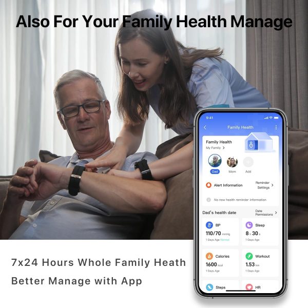 YHE BP Doctor Med, Blood Pressure Smartwatch with Dual Patented Cuff, Wrist - Image 5