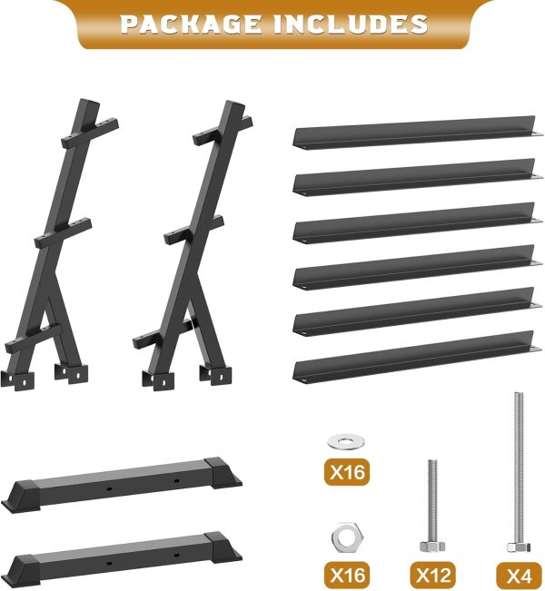 Dumbbell Rack Adjustable 3-Tier Weight Stand Heavy Duty Weight Storage Rack - Image 9