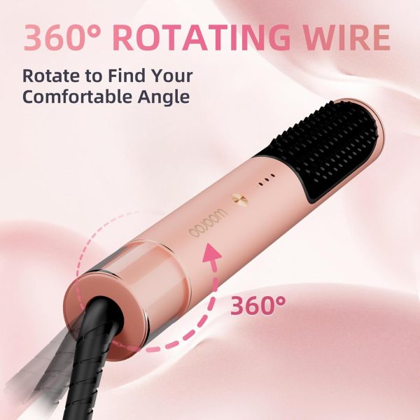Hair Straightener Brush, Ionic Hair Straightening Brush Flat Iron for - Image 5