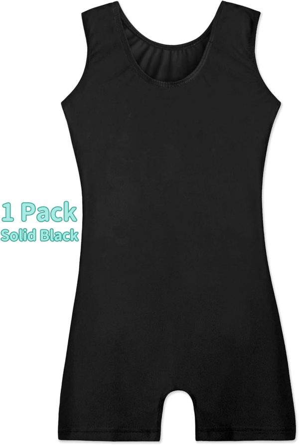 Nymphperi Girls Gymnastics Leotards Toddler Sleeveless Tank Biketards - Image 2
