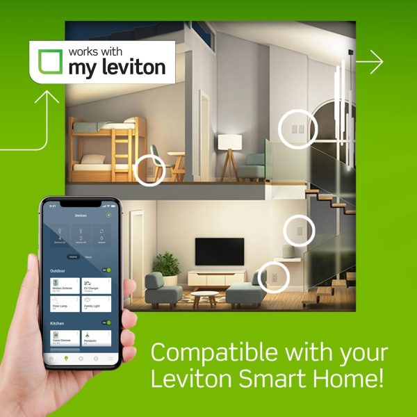 Leviton Level 2 Smart Electric Vehicle (EV) Charger with Wi-Fi, 40 Amp, 9.6 - Image 7