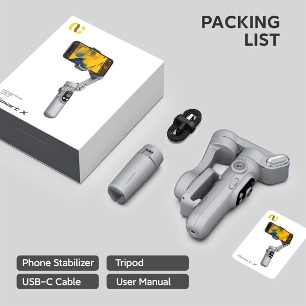 Gimbal Stabilizer for Smartphone w/LED Light Face Tracking Inception - Image 2