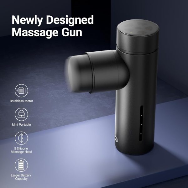 MERACH Mini Massage Gun with 8mm Amplitude, Percussion Massage Tools with 5 - Image 2