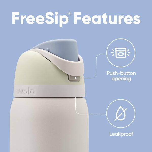 Owala FreeSip Insulated Stainless Steel Water Bottle with Straw for Sports, - Image 3