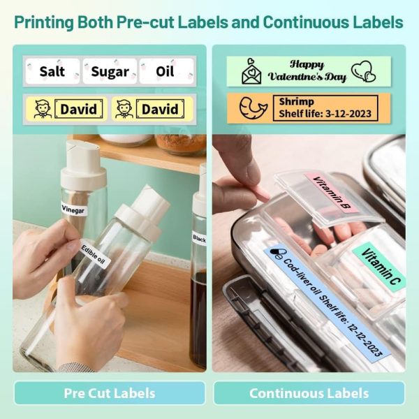 Phomemo D30 Label Maker Machine, Portable Bluetooth Mini Label Printer, - Image 7