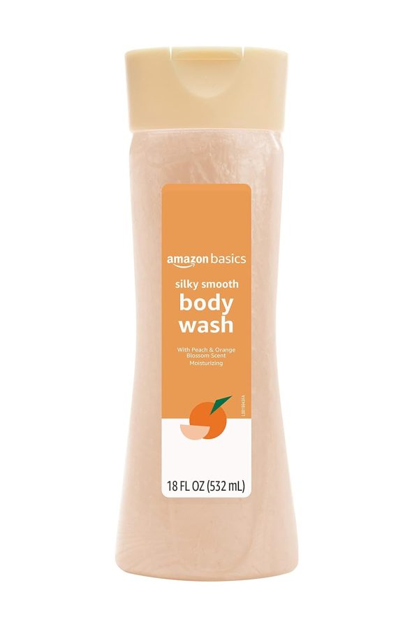 Amazon Basics Silky Smooth Body Wash, Peach and Orange Blossom Scent, 18 Fl - Image 2
