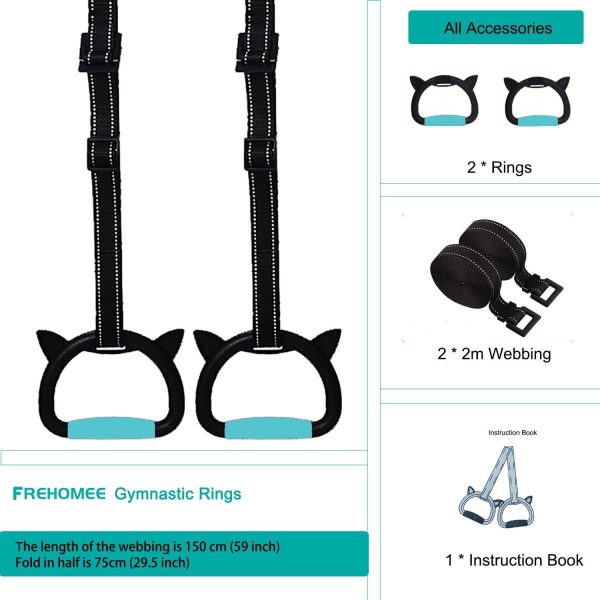 Professional Gymnastic Rings,Both for Adults and Kids,Support - Image 4