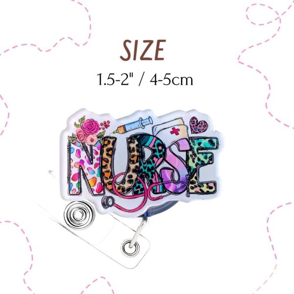 20PC Funny Cute Nurse Badge Reels Bulk Pack Retractable Clip Holder Nurses - Image 2