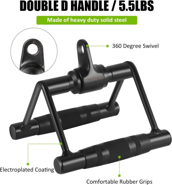 Cable Attachments for Home Gym, Made of Heavy Duty Solid Steel, LAT - Image 2