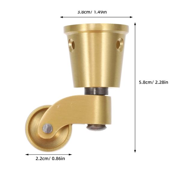 GARVALON 2pcs Furniture Swivel Casters Castors Sofa Trolley Chairs Mini - Image 2