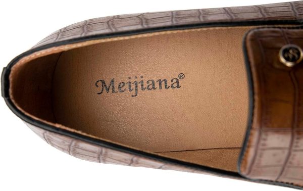 Meijiana Mens Loafers Wedding Dress Shoes Slip-On Loafers for Men Tuxedo - Image 3