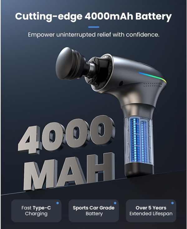 BOB AND BRAD A2 Pro Massage Gun with Heat and Cold Therapy, Professional - Image 6