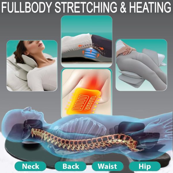 Full Body Stretching Massage Mat with Airbags. 3D Lumbar Traction - Neck, - Image 7