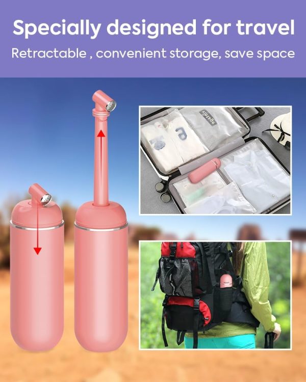 Portable Bidet for Travel Women Men, Manual Handheld Water Storage 380ml - Image 3