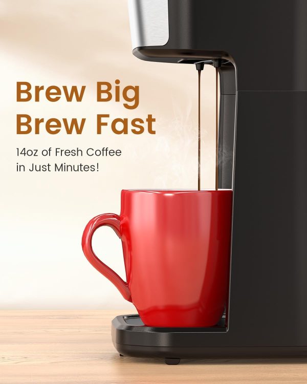 Personal Single Serve Coffee Maker - Quick Brew with Grounds and Tea Bags - Image 6