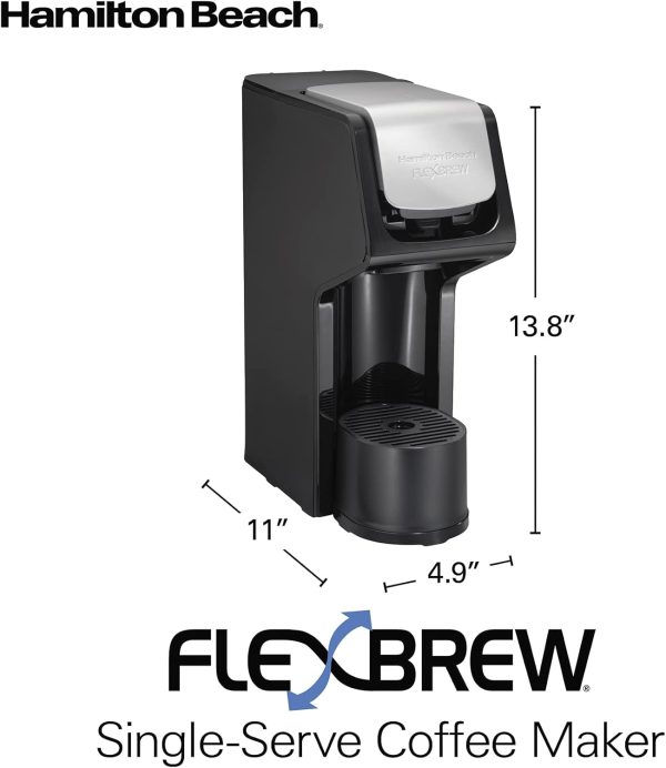 Hamilton Beach 49900 FlexBrew Single-Serve Coffee Maker Compatible with Pod - Image 7