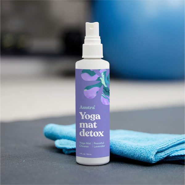 ASUTRA Yoga Mat Cleaner Spray (Peaceful Lavender), 4 fl oz - No Slippery - Image 9