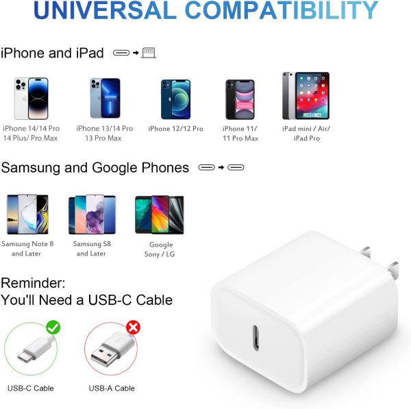 iPhone Charger Fast Charging USB C Charger Block Type C Charger Fast - Image 4
