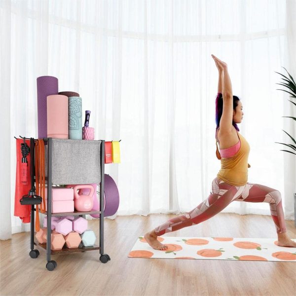 Yoga Mat Storage Rack Home Gym Equipment Workout Equipment Organizer Yoga - Image 6
