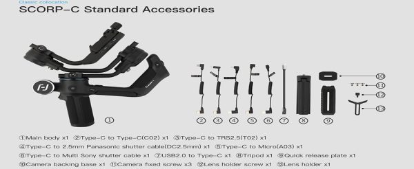 FeiyuTech SCORP-C Gimbal Stabilizer for Camera,Gimbal for DSLR and - Image 4