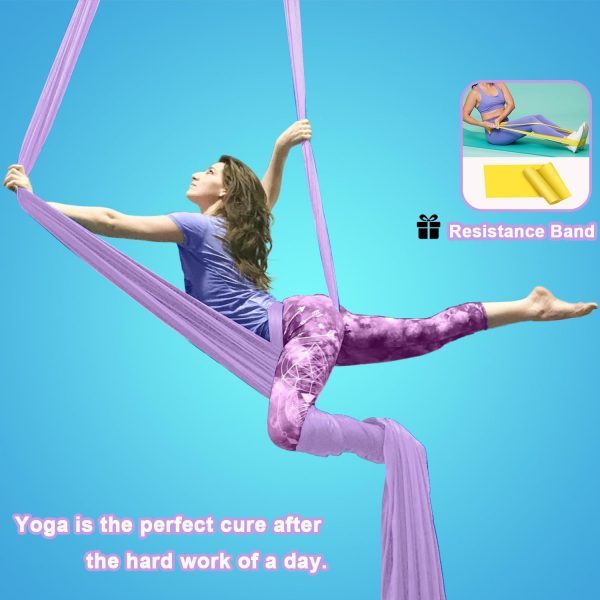 Aerial Silks 9 Yards Yoga Hammock Aerial Dance Flying Yoga Starter Kit - Image 6