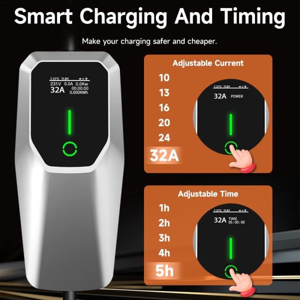 Level 1 2 Electric Vehicle Charger 26ft EV Portable Charging Cable with - Image 3