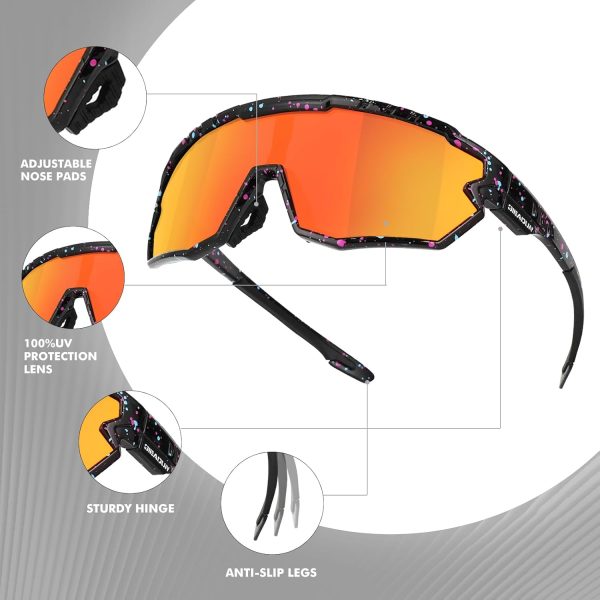 Polarized Sunglasses Cycling Glasses for Adult and Youth Men Women - Image 4