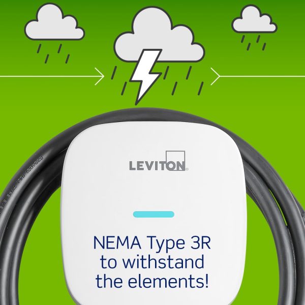 Leviton Level 2 Smart Electric Vehicle (EV) Charger with Wi-Fi, 40 Amp, 9.6 - Image 5