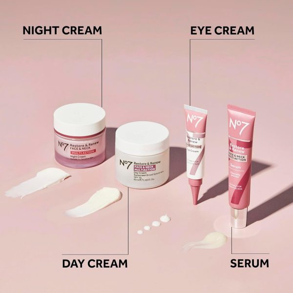 No7 Restore & Renew Multi Action Face & Neck Night Cream - Collagen Peptide - Image 7