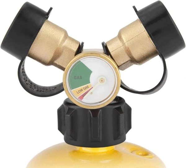 Two Way Propanes Hose Splitter Manifolds with Shutoffing Valves for Camp - Image 2