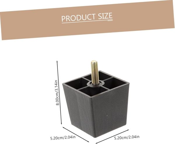 Gadpiparty 3sets Rubber Plastic Sofa Legs Furniture Leg Legs for Tables - Image 4