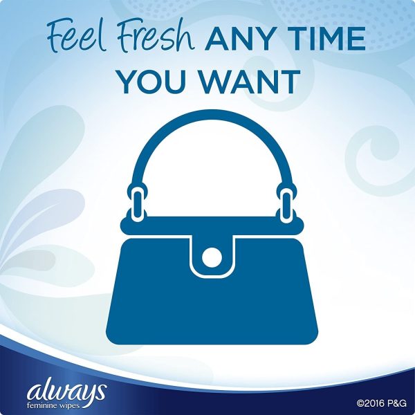 Always Feminine Wipes, Fresh & Clean, Soft Pack, 32 Count - Image 3