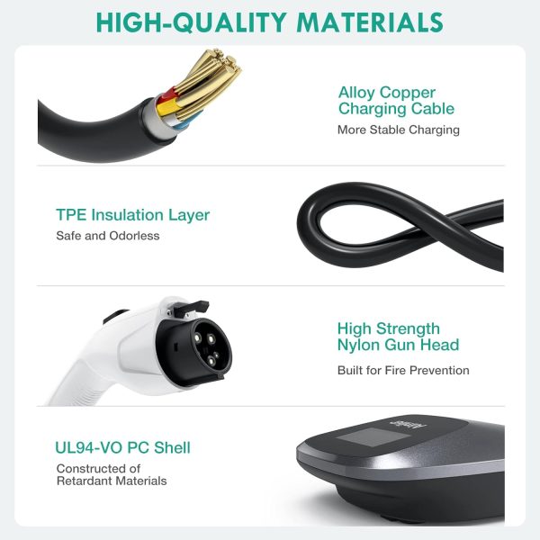 EV Charger Level 2, 48A 240V Electric Vehicle Charger with NEMA 14-50 Plug, - Image 5