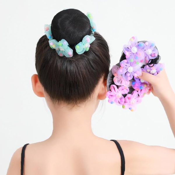 4Pcs Girls Ballet Bun Covers Dance Snood Hair Net Accessories for Dancers - Image 8
